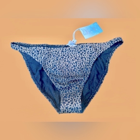 NWT Andie Swim X Demi Moore Sparkly Black Lurex Jacquard Tropaz Bikini Bottom XL - Picture 3 of 12